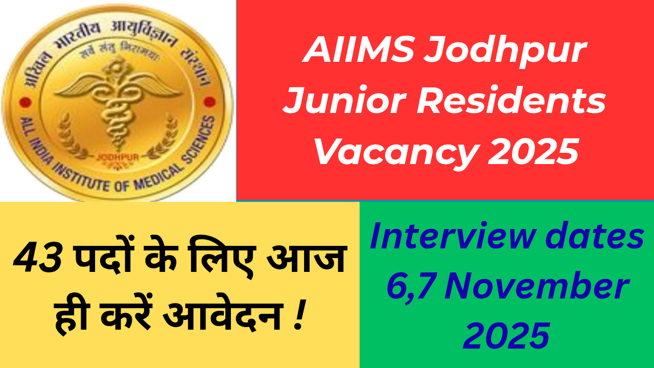 AIIMS Jodhpur Vacancy 2025