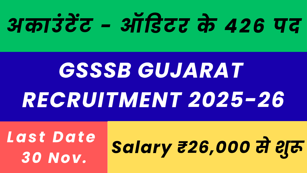 GSSSB RECRUITMENT 2025-26