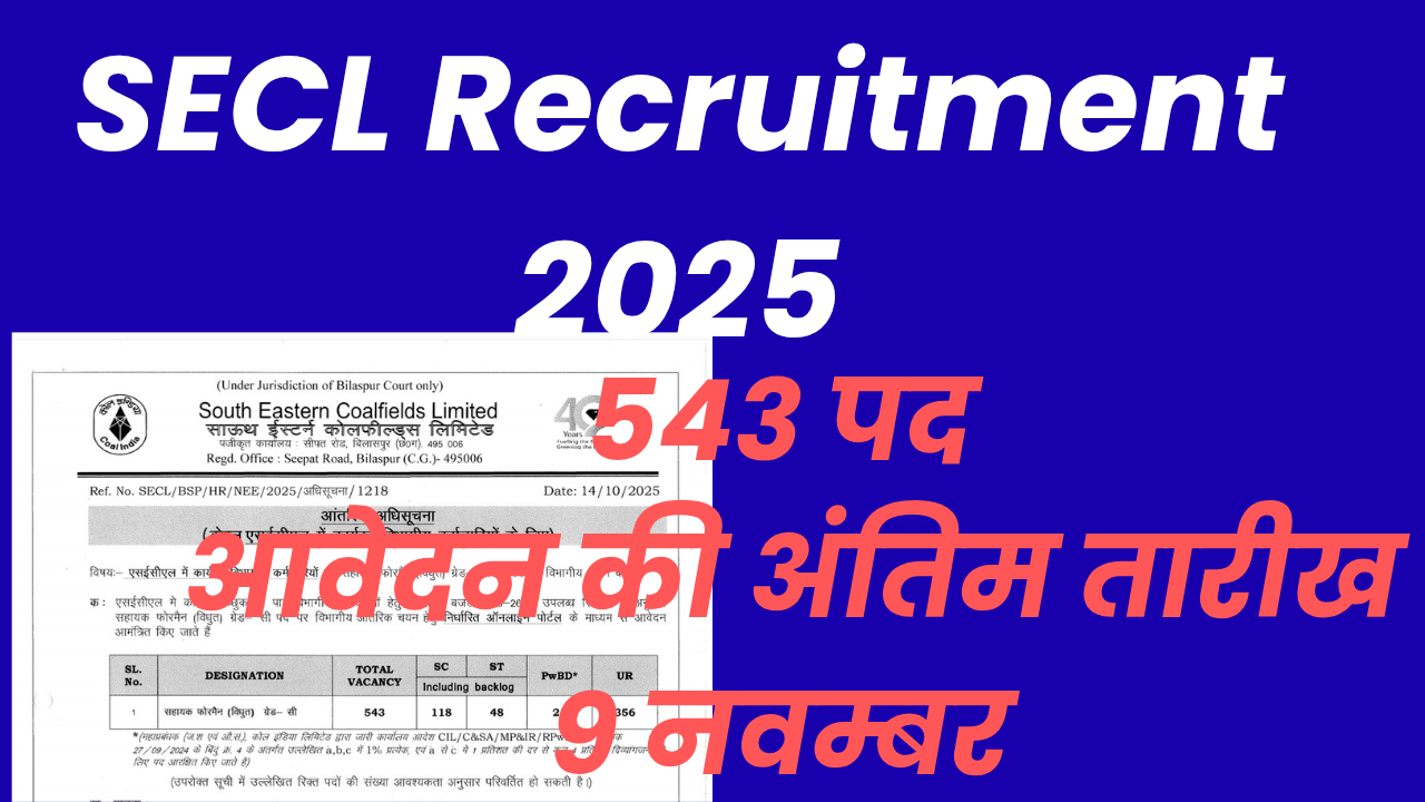 SECL Recruitment 2025