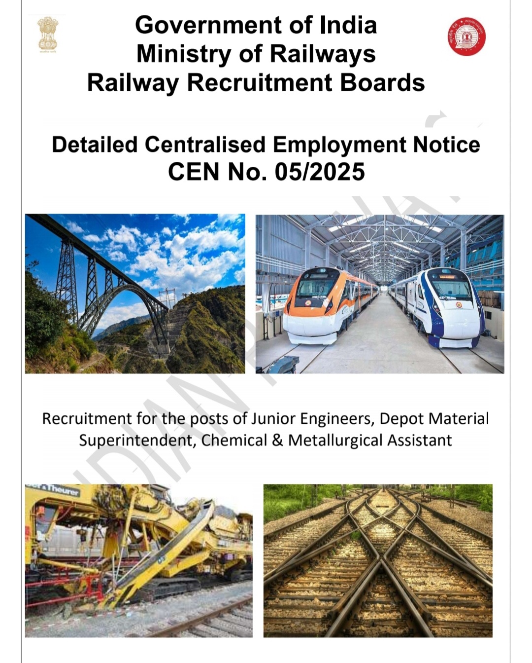 RRB Junior Engineer Recruitment 2025
