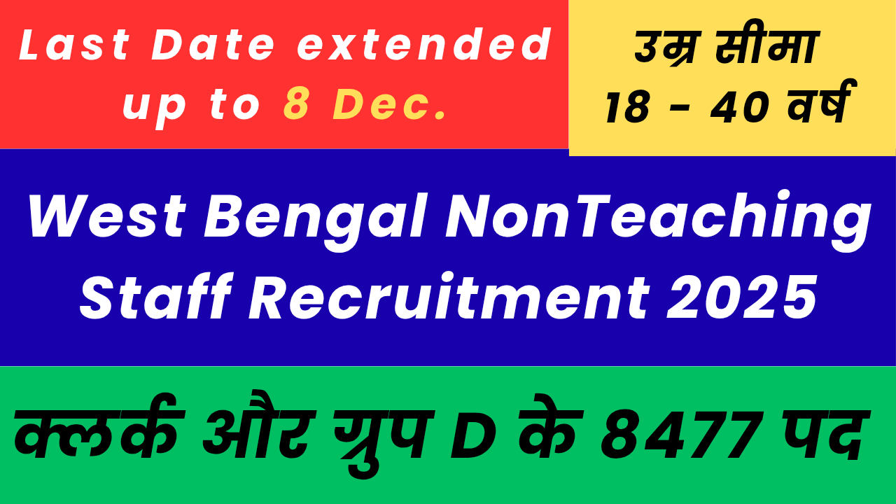 West Bengal Non Teaching Staff Recruitment 2025