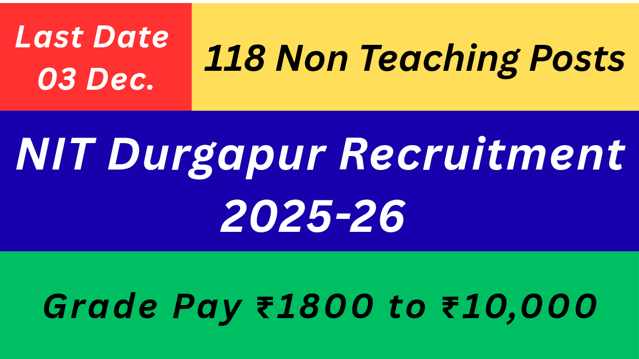 NIT Durgapur Recruitment 2025-26